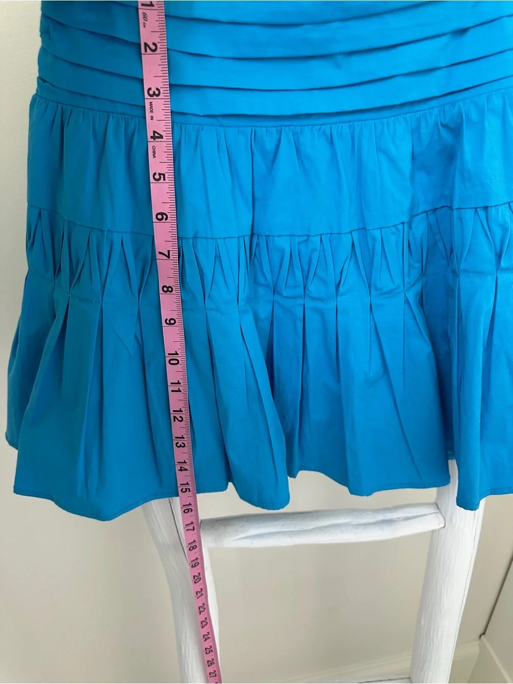 Ramy Brook Kimmy Skirt Vibrant Turquoise Tiered Skater Mini Skirt Size Medium